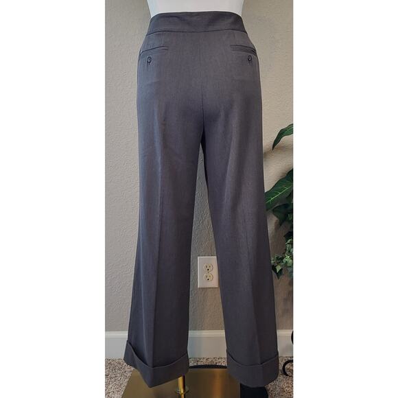 RAFAELLA Cuffed Straight Leg Gray Stretch Slacks - Size 16W - Picture 3 of 12